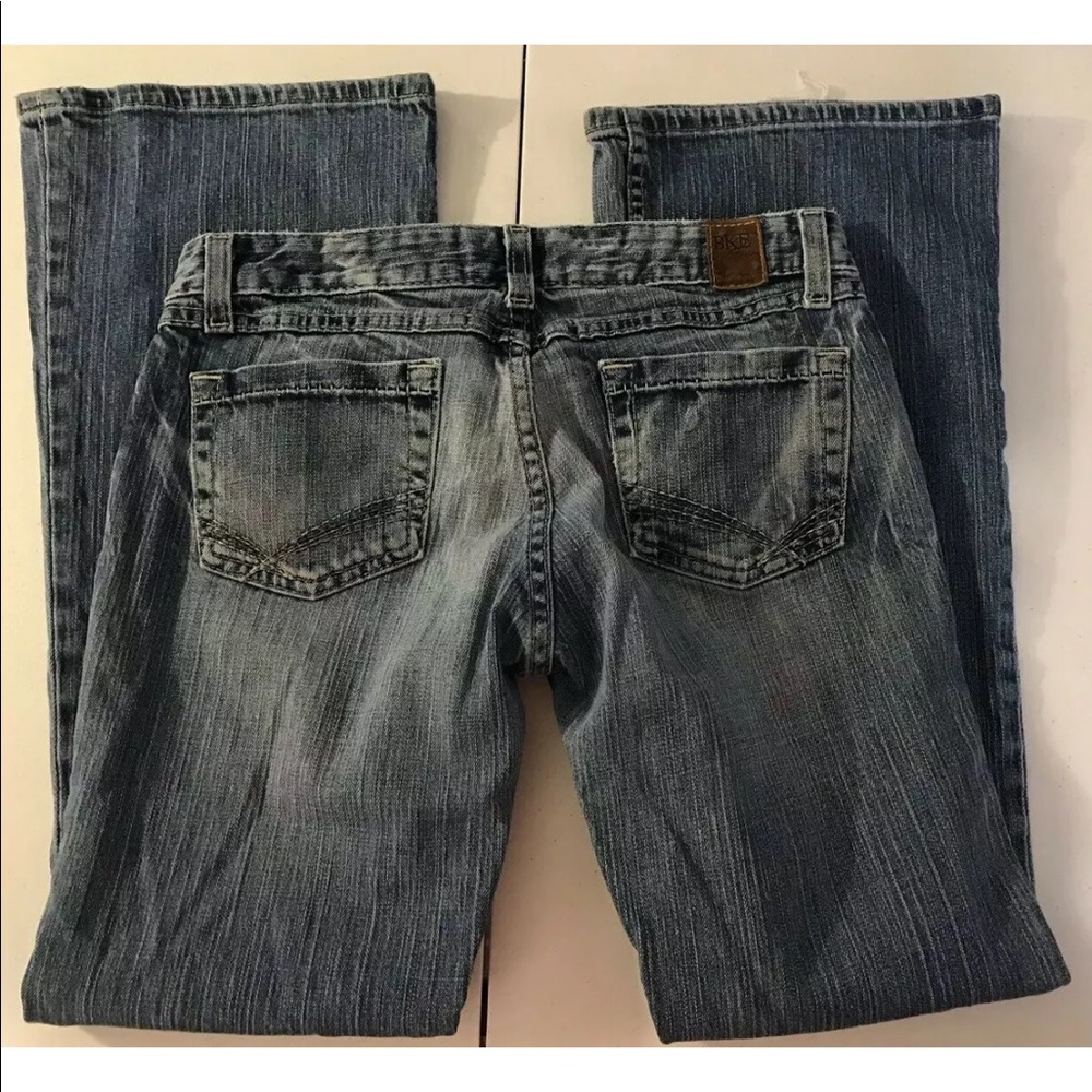 BKE Star 20 Stretch Bootcut Denim Jeans Distressed